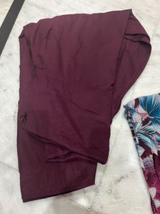 purple Floral Print Kurta Set