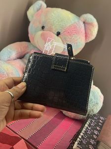 Chic Black Croc Wallet
