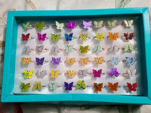 Butterfly Rings Set