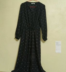 Black Polka Dot Maxi Dress