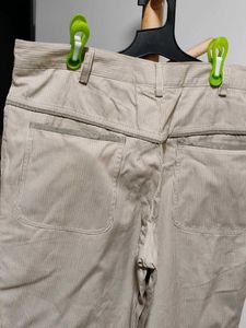 Beige striped Casual Pants