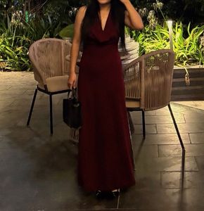 Elegant Maroon Maxi Dress