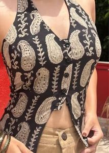 Boho Paisley Halter Top