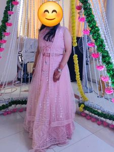Beautiful long lehenga choli with coat