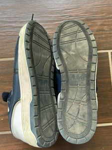 H&amp;M Faux leather Blue &amp; White Sneakers 43 size