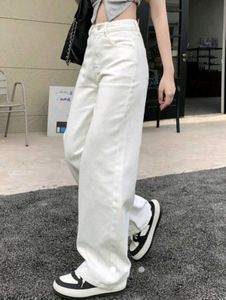 Stylish White Wide-Leg Jeans