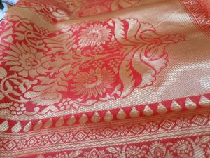 Elegant Red Banarasi Silk Saree🥰😍🤩❤️