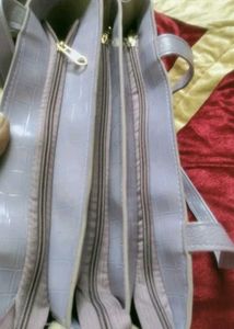 lavender tote bag croc pattern