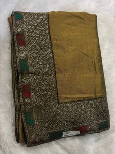 Elegant Olive Green Saree