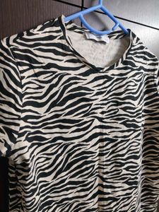 Mango Zebra Print T-Shirt