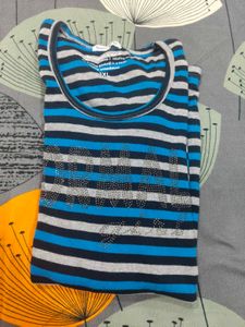 Blue Stripped T Shirt