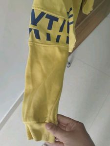 Yellow Graphic Print Sweatshirt