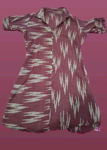 Handcrafted Ikat Print Dress