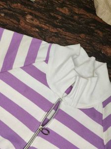 Striped Purple &amp; White Top