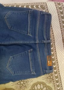 Blue Super Skinny Fit High Waist Side Strip Stretchable Jeans