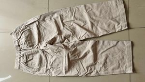 Comfortable Beige Pleated Pants