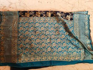 Ready to wear saree Elegant Navy Blue Floral Sare