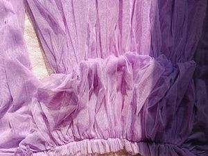 Lavender Tulle Off-Shoulder Top
