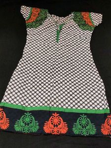 Polka Dot Embroidered Kurta