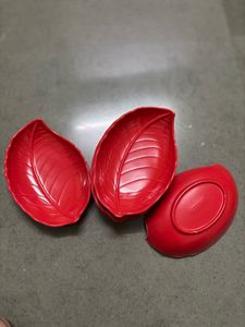 Leaf Shape Serving Plates Set of 6