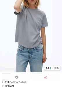Grey pure cotton T-Shirt