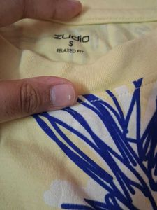 Yellow Floral Print T-Shirt