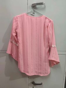 Chic Pink Embroidered Kurti