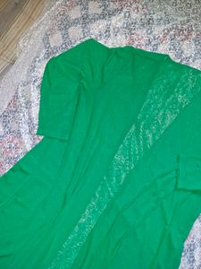 Chic Green Open Front Plus Size Shrug