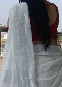 Elegant White Saree