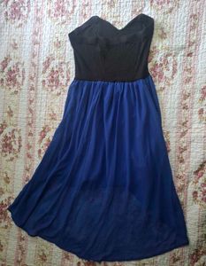 Strapless High-Low Royal Blue Dress