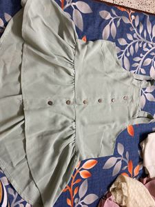 Sage Green Ruffle Hem Tank