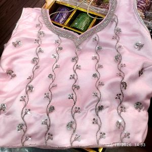 Stunning Pink Sequined Lehenga Choli