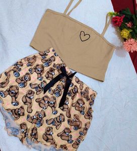 Cute Teddy Bear Pajama Set