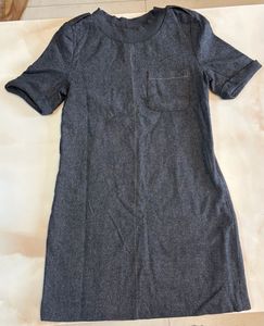 Chic Grey Short Sleeve Dress