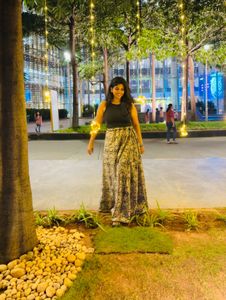 Hand painted kalamkari skirt