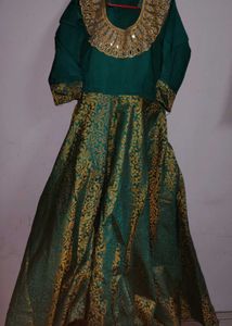 Green Lehenga Choli heavy  Golden Embroidery
