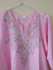 Beautiful Pink Embroidered Kurta