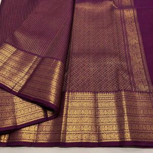 Elegant Purple Silk Saree