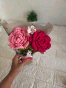 Crochet  Rose  Flower Bouquet