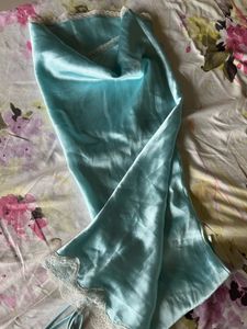Satin Lace Trim Nightgown