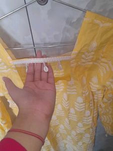 Yellow Chikankari Kurta