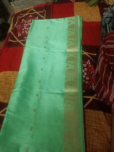 Elegant Green saree with blouse