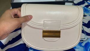 Charles & Keith White Saddle Bag