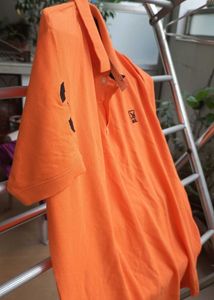 independence day sale Vibrant Orange Polo T-Shirt