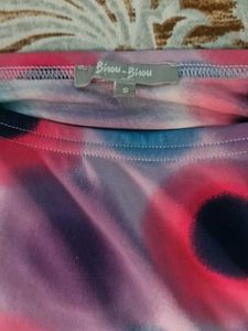 Funky Circle Print Wrap Skirt