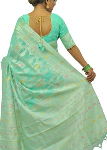 New Banarasi Soft Cotton Linen Saree