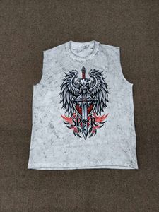 ACID WASH GOTHIC Print Sleeveless Tee