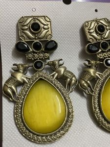 German silver Elephant Design Earrings