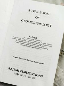 A Text Book Of Geomorphology