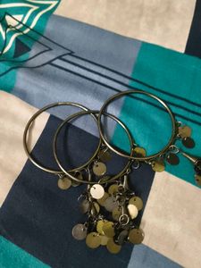 Bohemian Style Bangles with Coin Charms